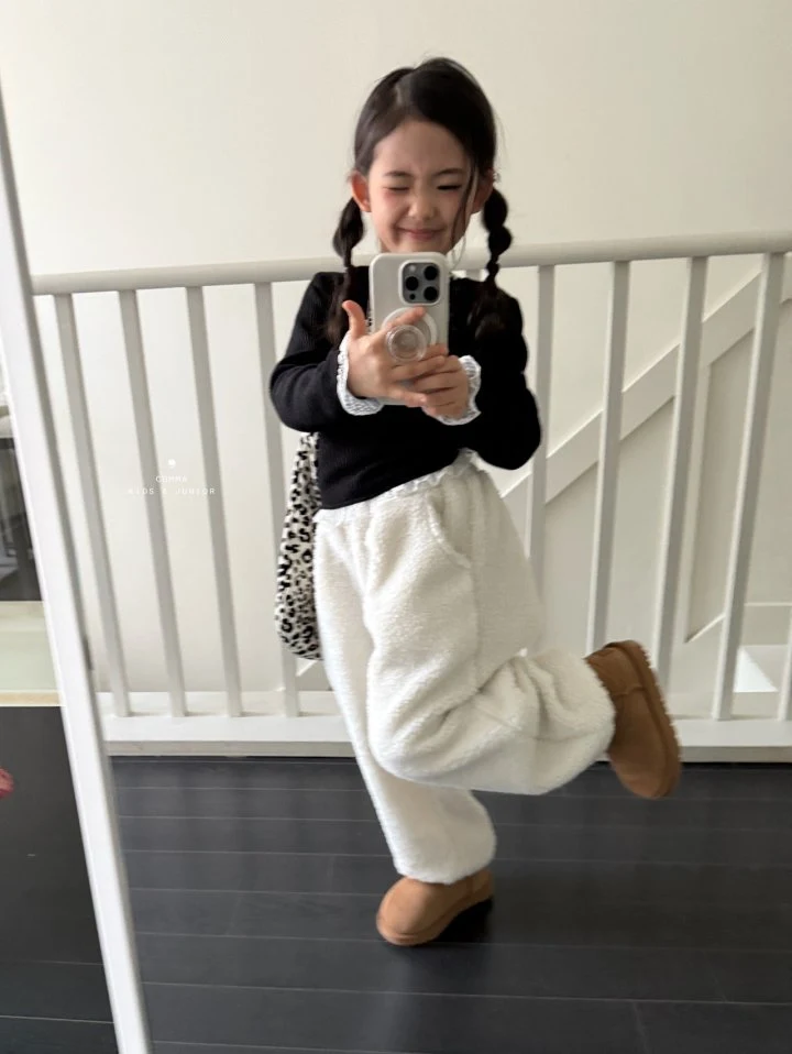 Comma - Korean Children Fashion - #childrensboutique - Winter Lace Tee - 7