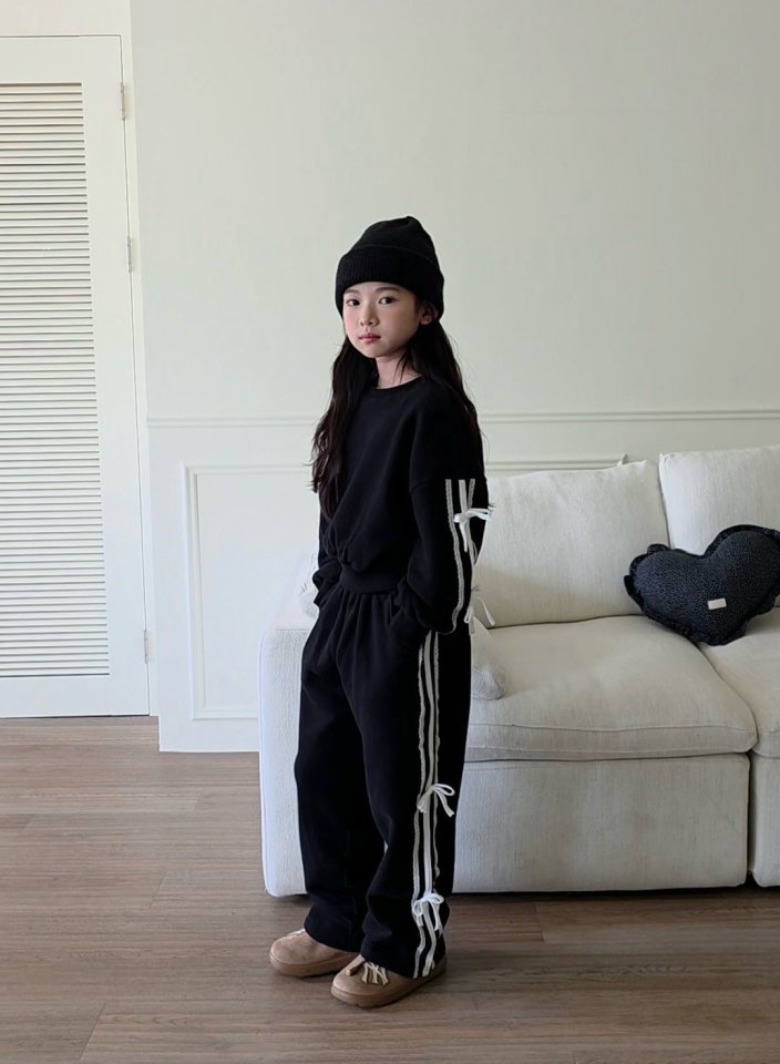 Comma - Korean Children Fashion - #childrensboutique - Lace Trim Sweatshirt - 5