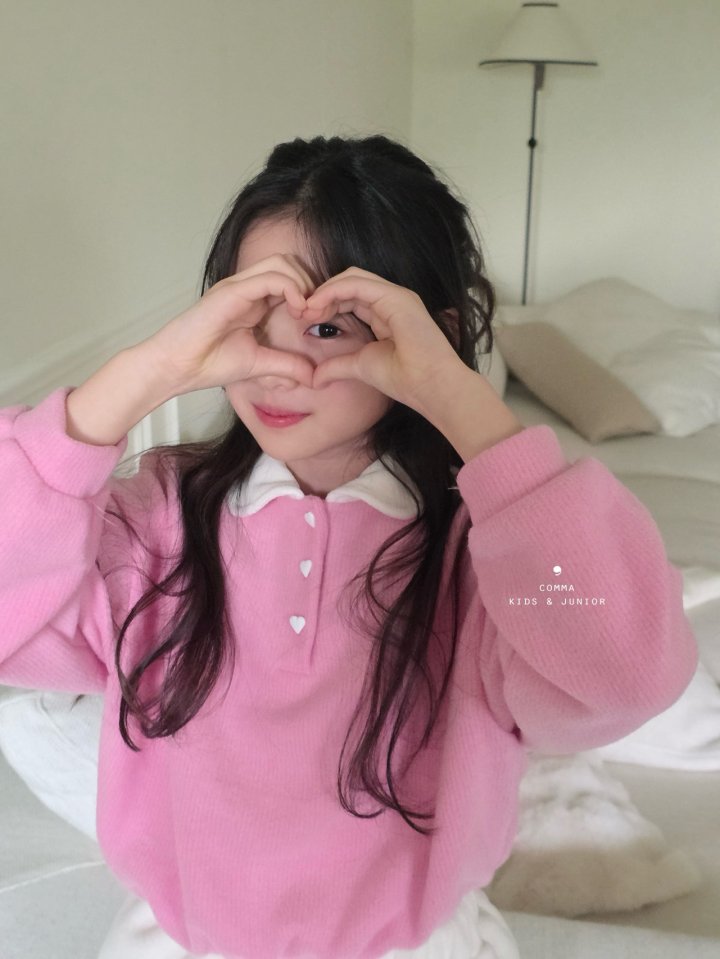 Comma - Korean Children Fashion - #childrensboutique - Round Collar Tee