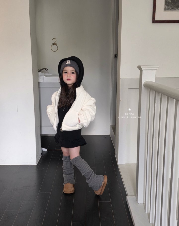 Comma - Korean Children Fashion - #designkidswear - Shirring Fleece Jacket (with Balaclava) - 11