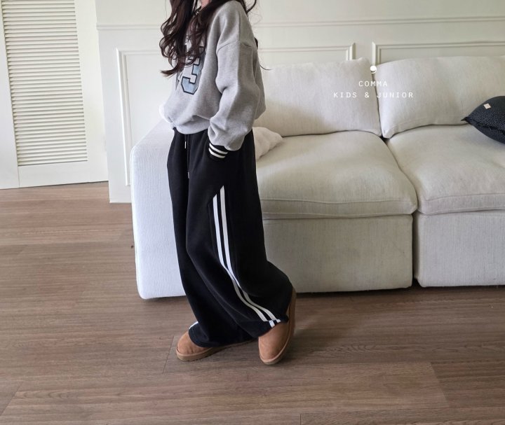 Comma - Korean Children Fashion - #designkidswear - Cut Line Double Stripe Pants (Junior)