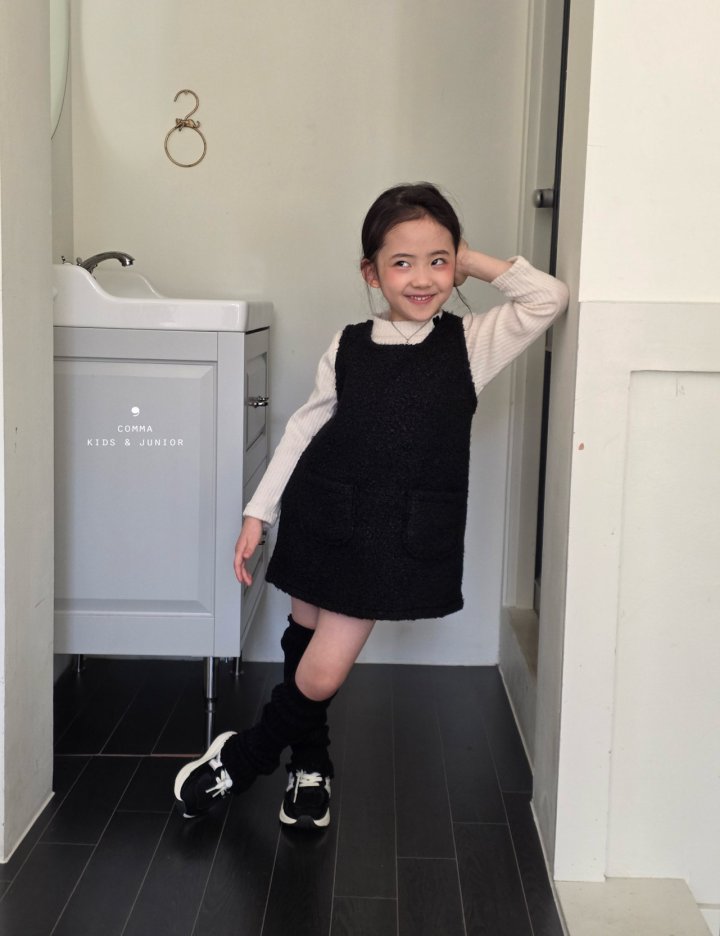 Comma - Korean Children Fashion - #designkidswear - Boucle One-piece (Junior) - 6