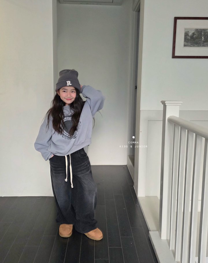 Comma - Korean Children Fashion - #designkidswear - Velvet Denim Pants - 4