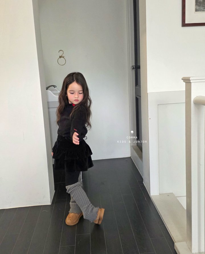Comma - Korean Children Fashion - #designkidswear - Heart Mock Neck Tee - 4