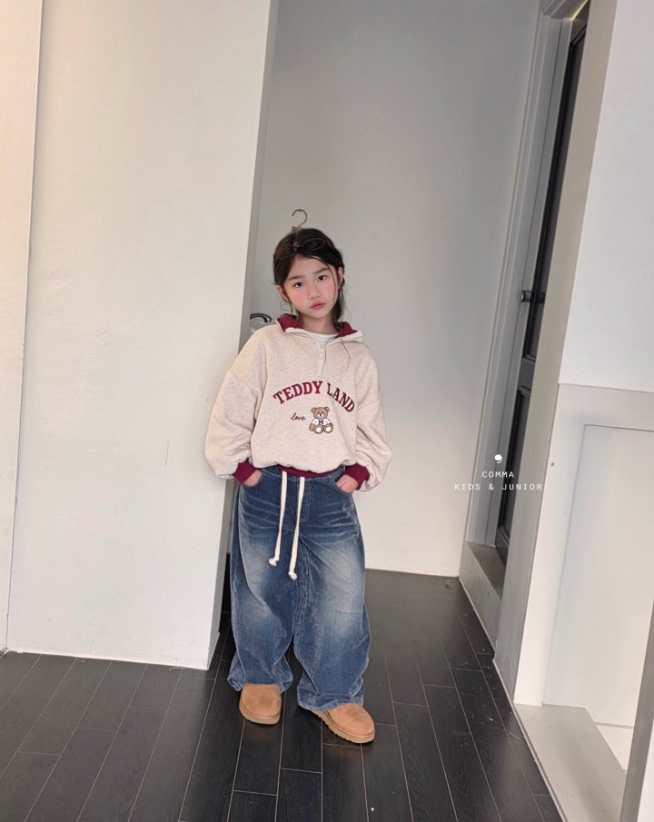 Comma - Korean Children Fashion - #discoveringself - Teddy Half Zip-Up