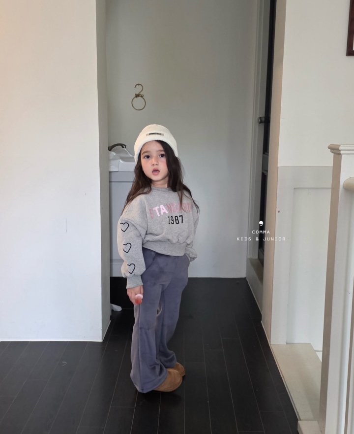 Comma - Korean Children Fashion - #discoveringself - Ribbed Bootcut Pants - 10