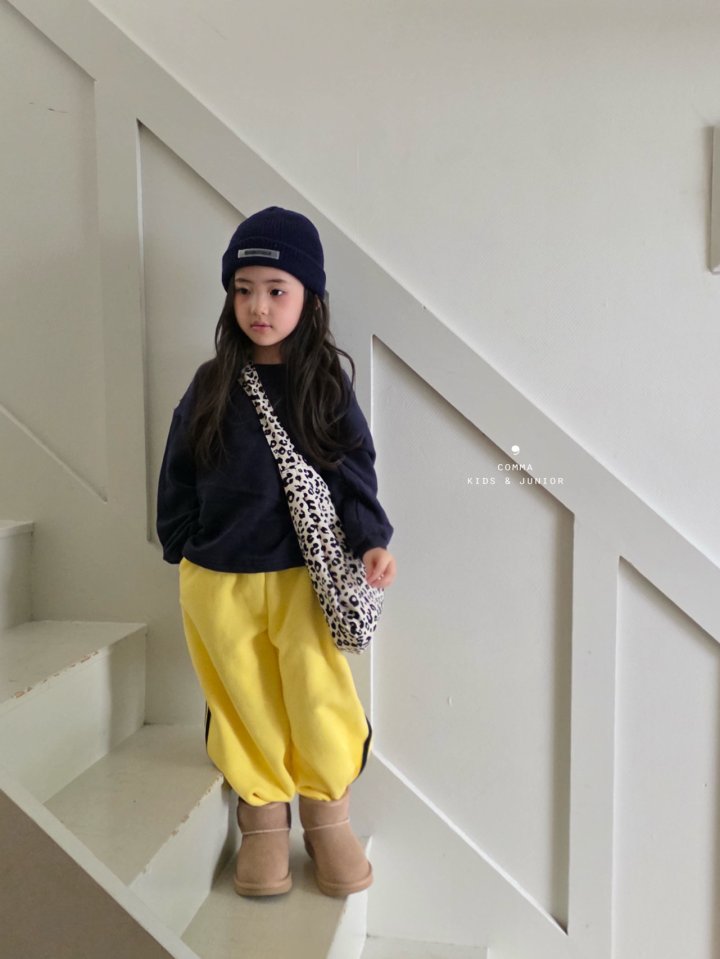 Comma - Korean Children Fashion - #discoveringself - Lemon Double Line Pants (Junior)