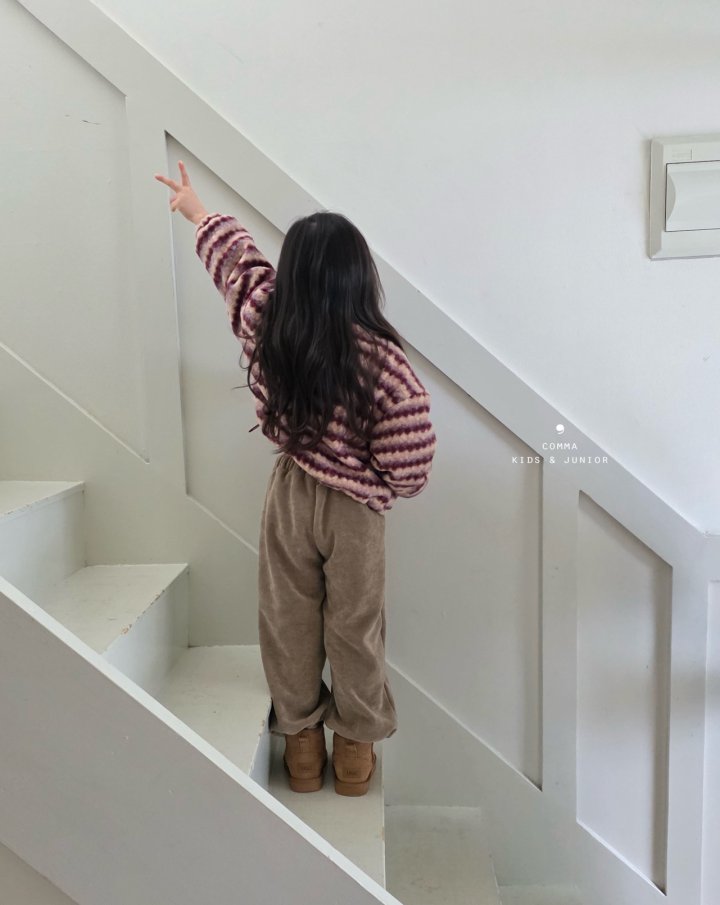 Comma - Korean Children Fashion - #fashionkids - Ribbed Wide Pants (Junior) - 8