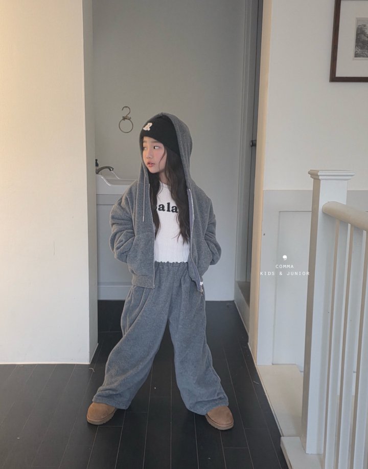 Comma - Korean Children Fashion - #kidsshorts - Fleece Hood Jacket - 12