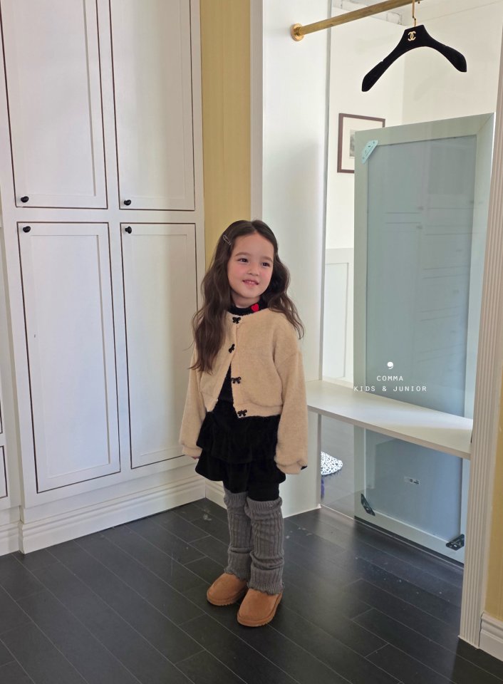Comma - Korean Children Fashion - #kidsshorts - Heart Mock Neck Tee - 6