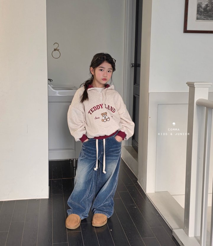 Comma - Korean Children Fashion - #kidzfashiontrend - Teddy Half Zip-Up - 5