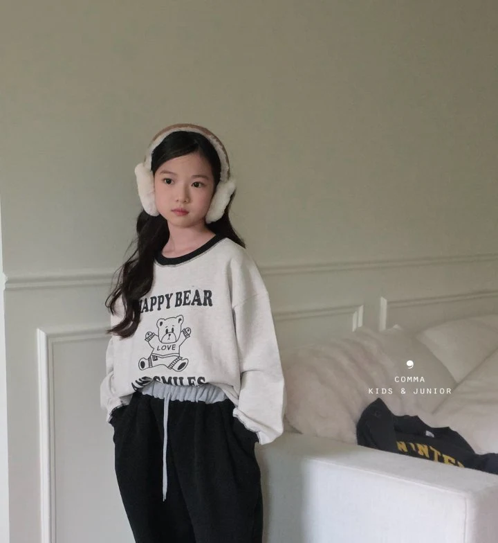 Comma - Korean Children Fashion - #kidzfashiontrend - Happy Bear Tee