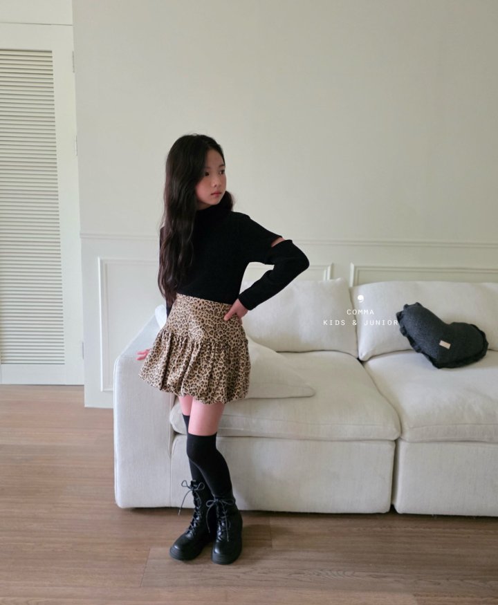 Comma - Korean Children Fashion - #kidzfashiontrend - Leopard Balloon Skirt (Junior) - 2