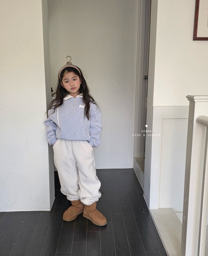 Comma - Korean Children Fashion - #kidsstore - Lace Half Zip-Up - 4