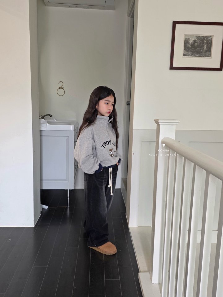Comma - Korean Children Fashion - #littlefashionista - Velvet Denim Pants - 10