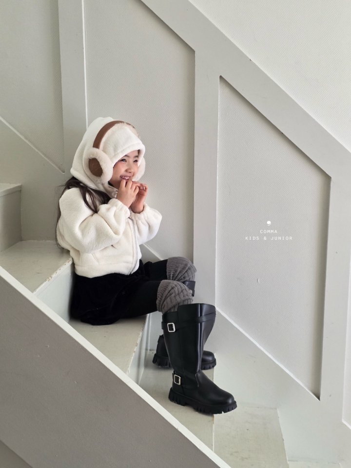 Comma - Korean Children Fashion - #littlefashionista - Shirring Fleece Junior Jacket (with Balaclava) - 3