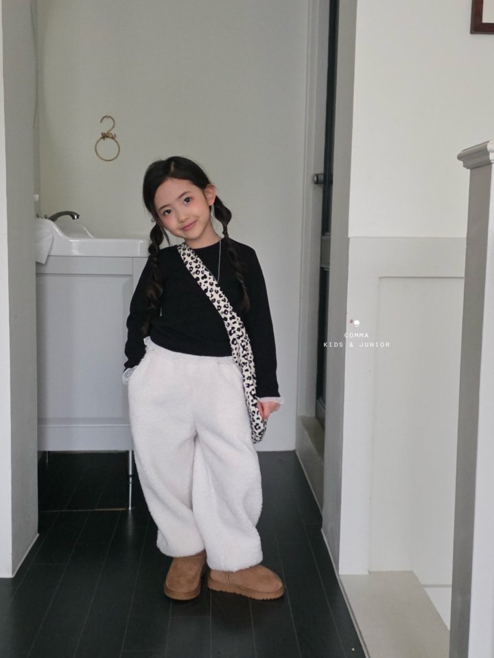 Comma - Korean Children Fashion - #littlefashionista - Fleece Jogger Pants - 8