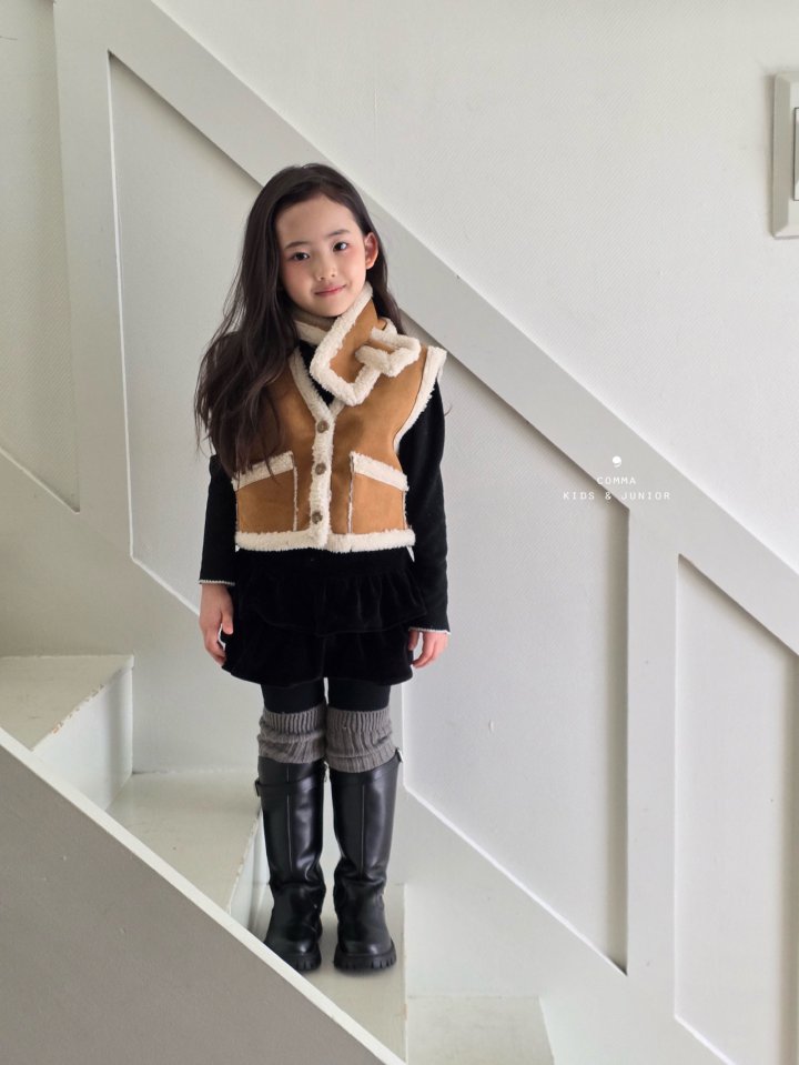 Comma - Korean Children Fashion - #littlefashionista - Mustang Vest (with Scarf Set) - 5
