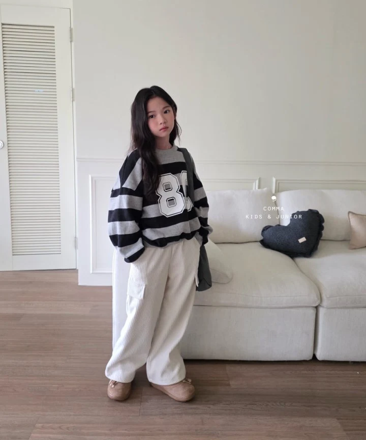 Comma - Korean Children Fashion - #littlefashionista - 80 Stripe Sweatshirt - 3