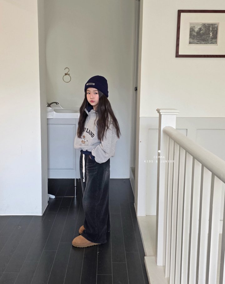 Comma - Korean Children Fashion - #magicofchildhood - Velvet Denim Pants - 11