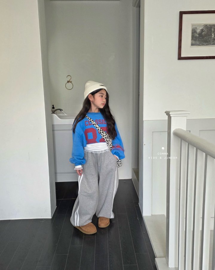 Comma - Korean Children Fashion - #magicofchildhood - Cut Line Double Stripe Pants - 10