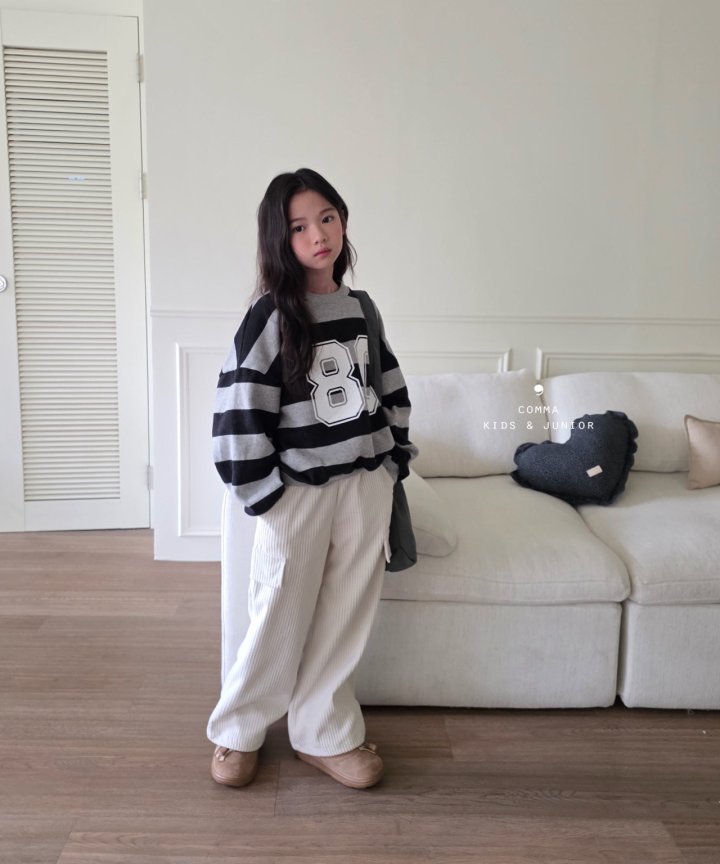 Comma - Korean Children Fashion - #magicofchildhood - 80 Stripe Sweatshirt (Junior) - 3