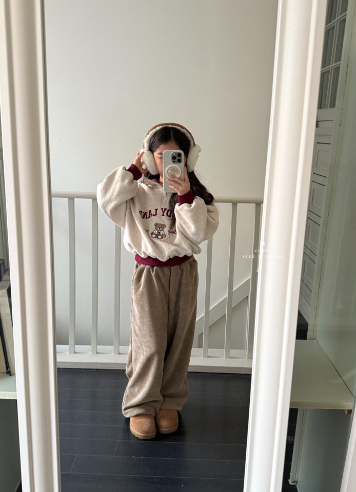 Comma - Korean Children Fashion - #minifashionista - Teddy Half Zip-Up - 9