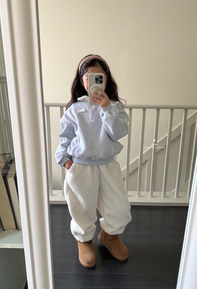 Comma - Korean Children Fashion - #minifashionista - Lace Half Zip-Up - 8