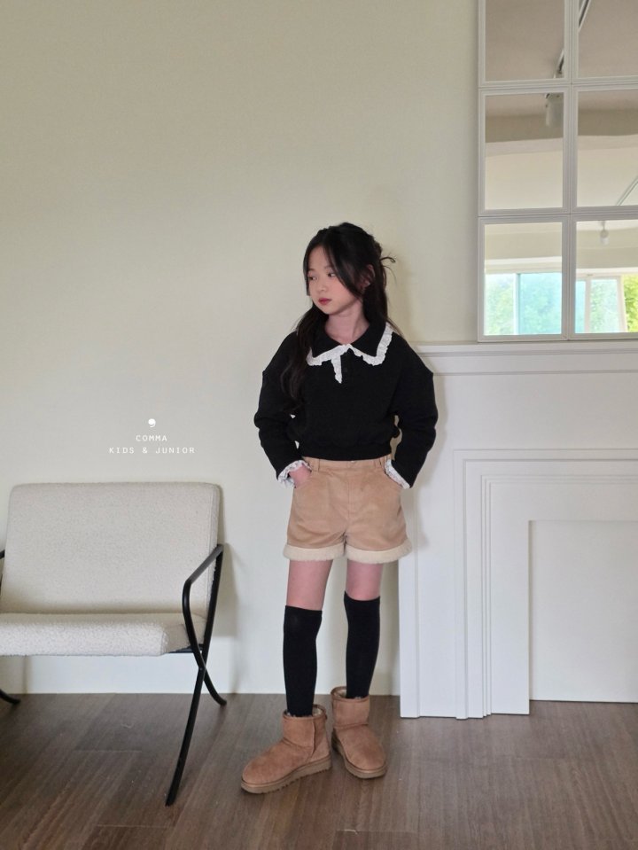 Comma - Korean Children Fashion - #prettylittlegirls - Frill Collar Sweatshirt - 11
