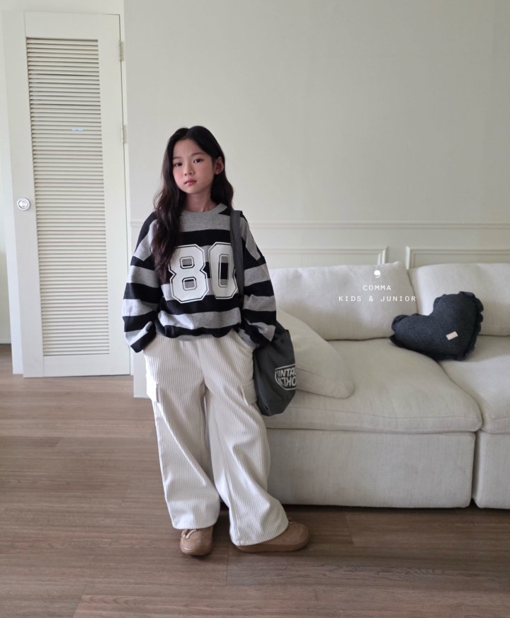 Comma - Korean Children Fashion - #prettylittlegirls - 80 Stripe Sweatshirt (Junior) - 5