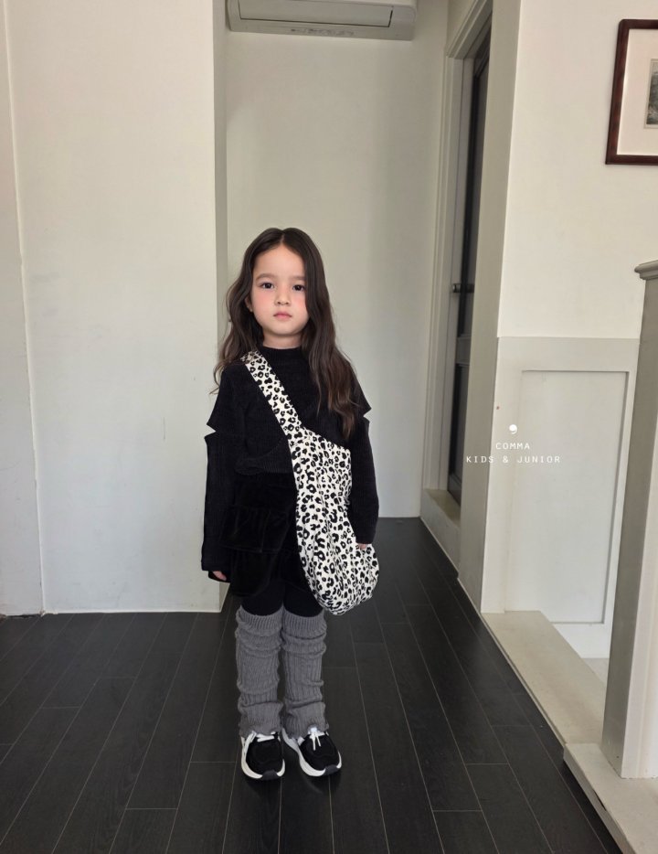 Comma - Korean Children Fashion - #prettylittlegirls - Ribbed Cutting Tee - 10