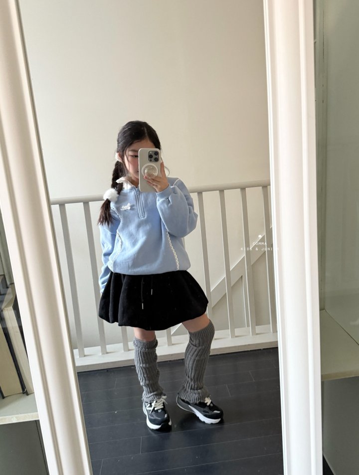 Comma - Korean Children Fashion - #stylishchildhood - Lace Half Zip-Up - 12