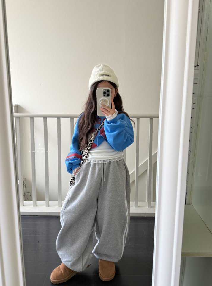 Comma - Korean Children Fashion - #todddlerfashion - Cut Line Double Stripe Pants (Junior) - 12