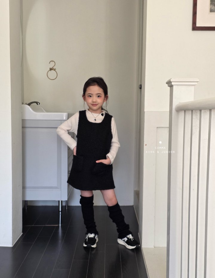 Comma - Korean Children Fashion - #todddlerfashion - Boucle One-piece (Junior)