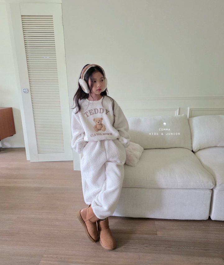 Comma - Korean Children Fashion - #toddlerclothing - Furry Bear Sweatshirt - 7