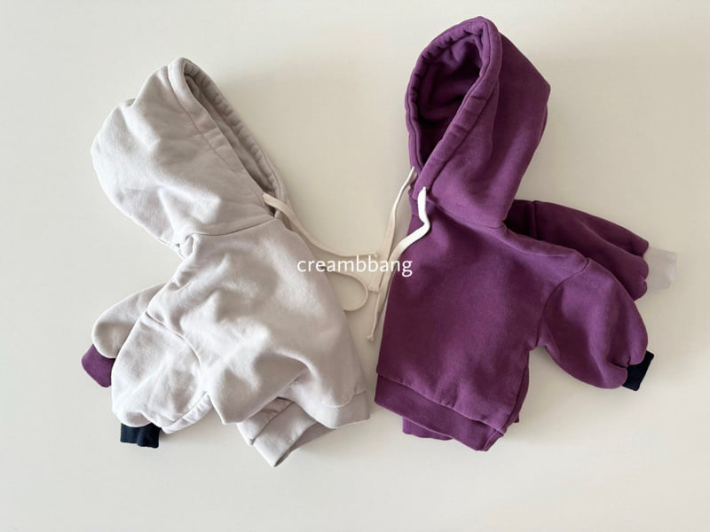 Cream Bbang - Korean Children Fashion - #kidzfashiontrend - Sleeve Color Fleece Hoodie - 4