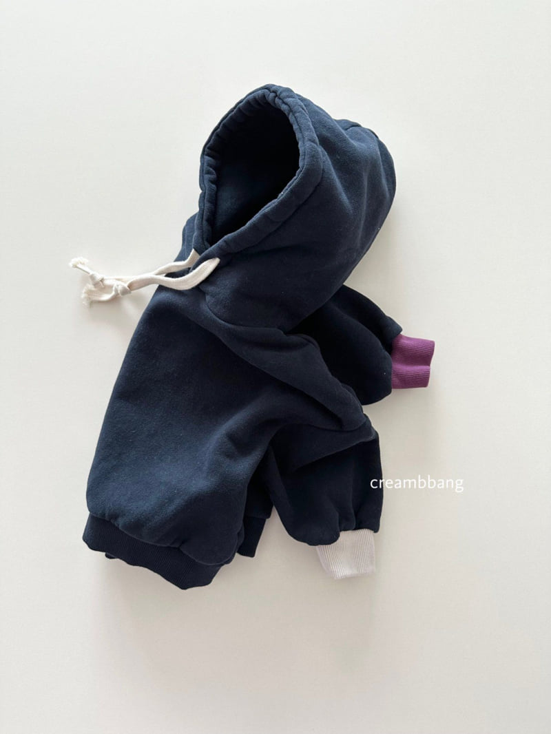Cream Bbang - Korean Children Fashion - #childofig - Sleeve Color Fleece Hoodie - 12