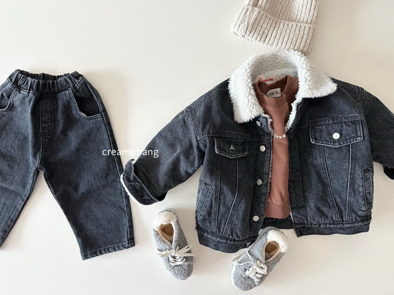 Cream Bbang - Korean Children Fashion - #childofig - Bonding Denim Jacket - 9