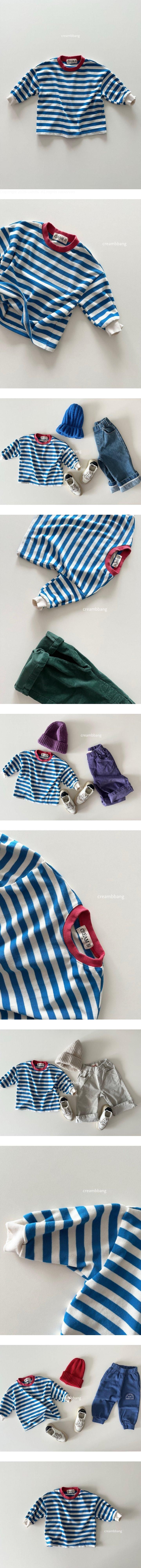 Cream Bbang - Korean Children Fashion - #kidsshorts - Vintage Stripe Tee