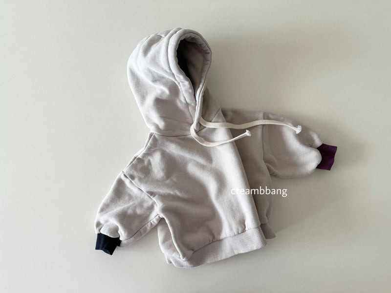 Cream Bbang - Korean Children Fashion - #magicofchildhood - Sleeve Color Fleece Hoodie - 6