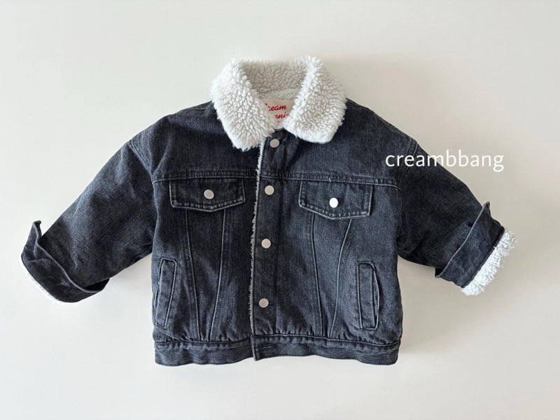 Cream Bbang - Korean Children Fashion - #magicofchildhood - Bonding Denim Jacket - 3