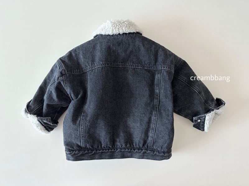 Cream Bbang - Korean Children Fashion - #magicofchildhood - Bonding Denim Jacket - 4