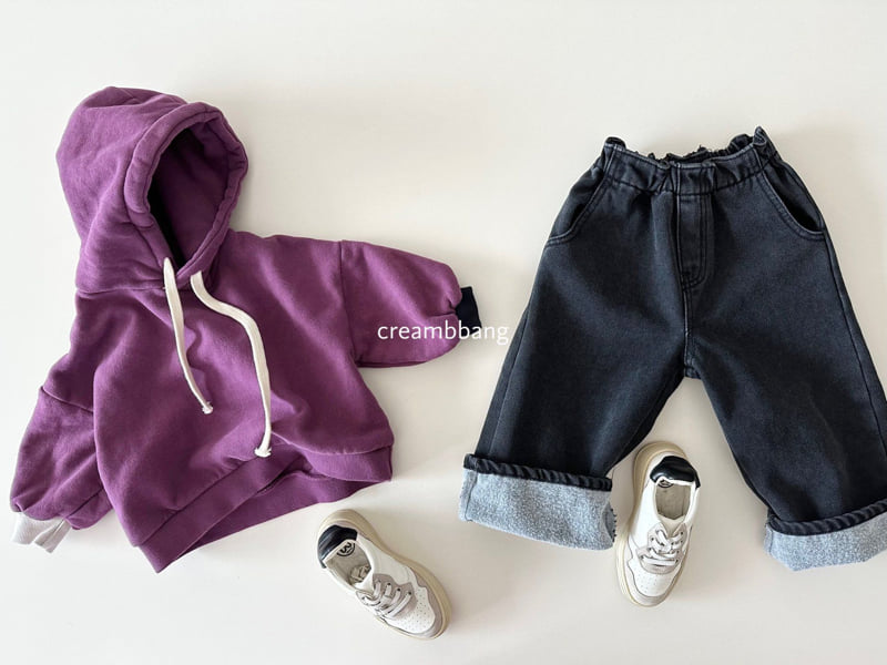 Cream Bbang - Korean Children Fashion - #stylishchildhood - Sleeve Color Fleece Hoodie - 11