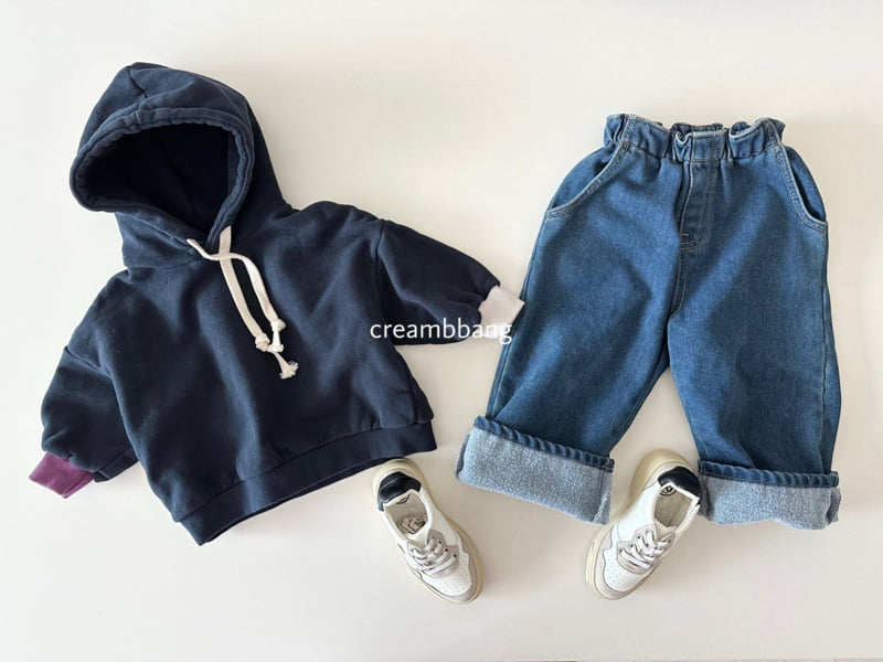 Cream Bbang - Korean Children Fashion - #todddlerfashion - Sleeve Color Fleece Hoodie - 9