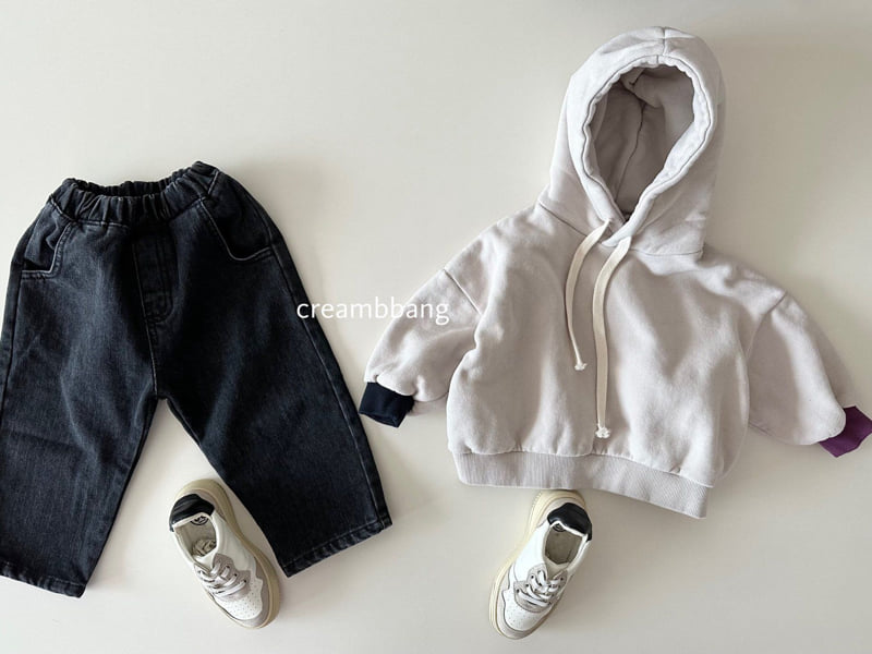 Cream Bbang - Korean Children Fashion - #toddlerclothing - Sleeve Color Fleece Hoodie - 10