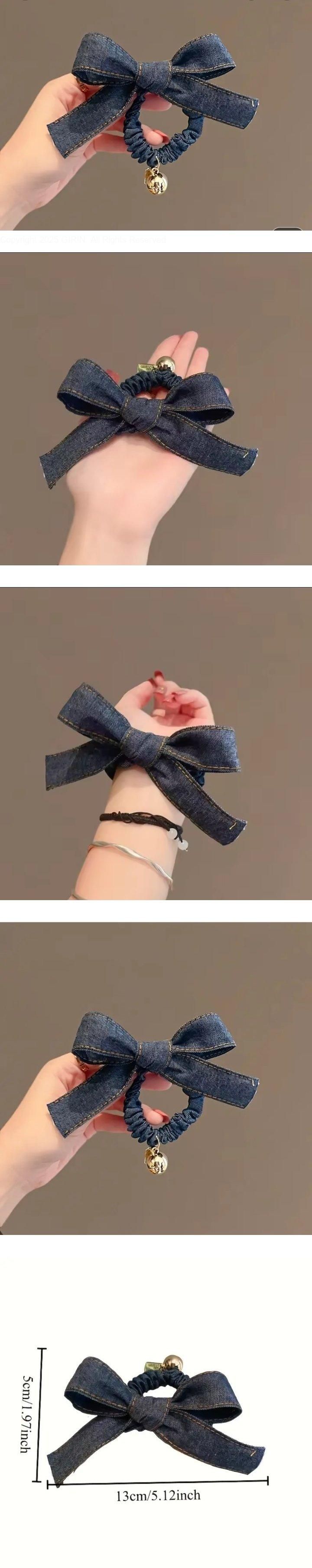 Daily shop - Korean Children Fashion - #minifashionista - Gold Medal Denim Scrunchie