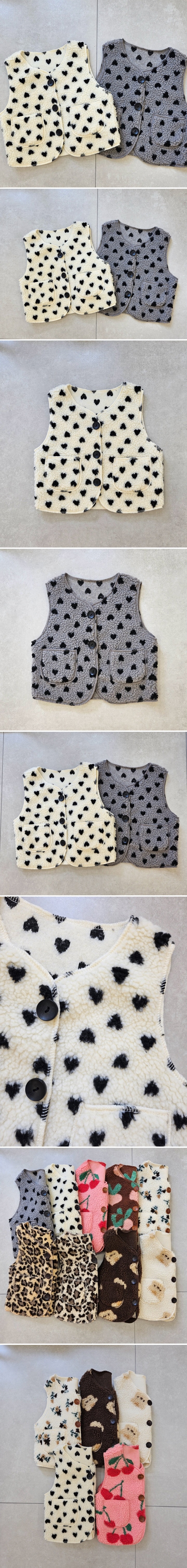 Dazzling - Korean Children Fashion - #minifashionista - Heart Vest