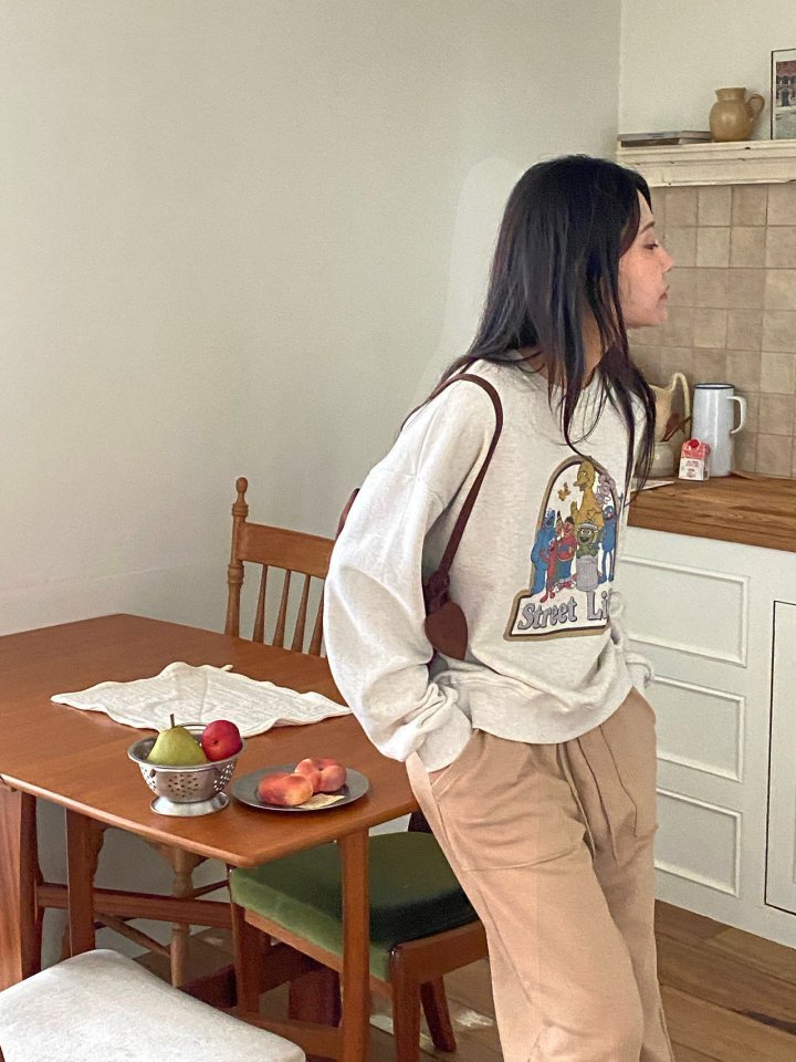 Diana - Korean Women Fashion - #momslook - Life Sweatshirt - 9