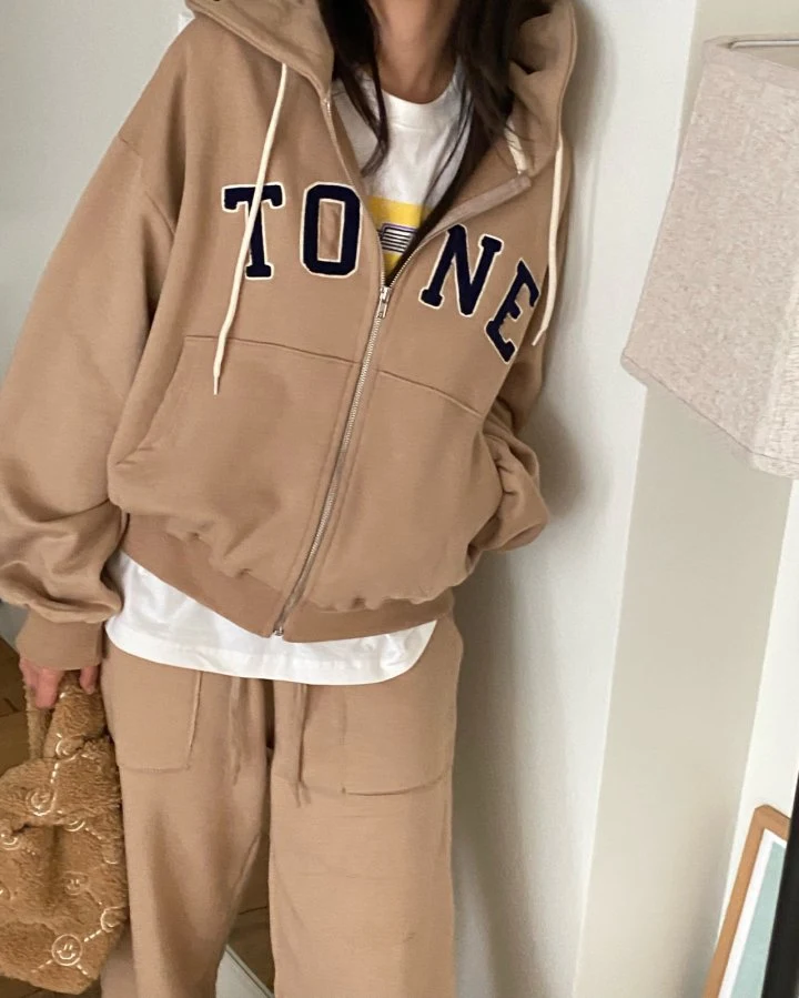 Diana - Korean Women Fashion - #momslook - Tone Hoodie Jacket - 10
