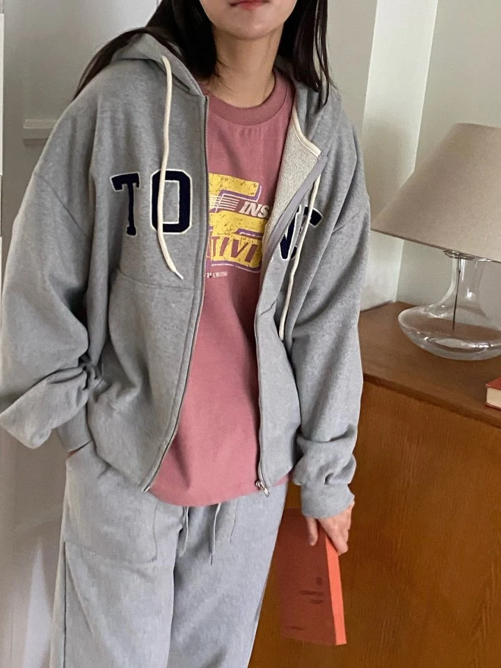 Diana - Korean Women Fashion - #momslook - Tone Hoodie Jacket - 6